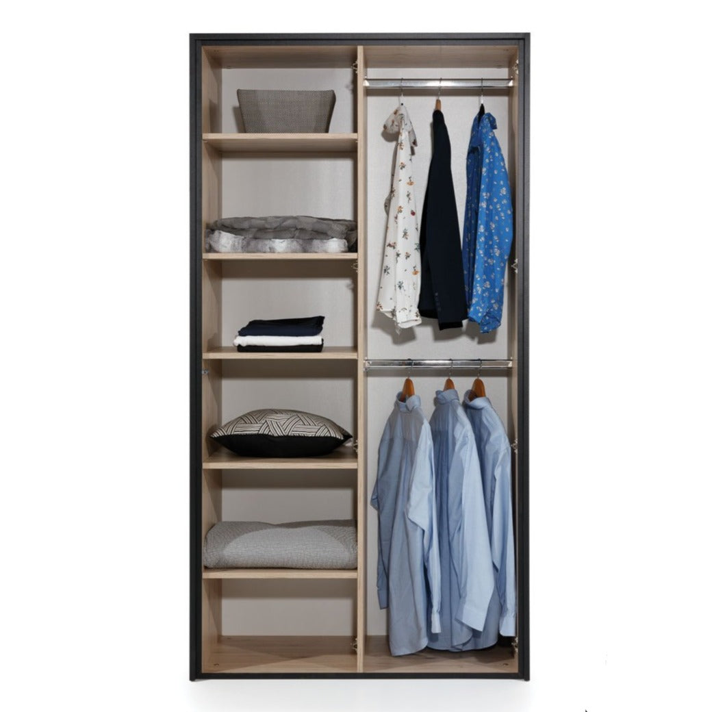 Glass Loft Hinged Wardrobe 109cm