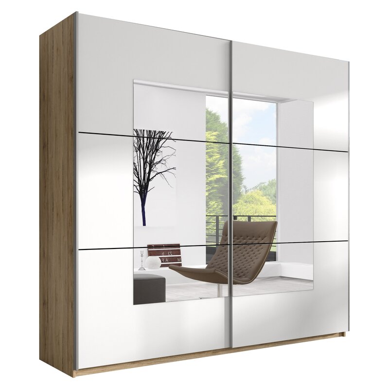 Glencoe Armoire Sliding Door Mirrored Wardrobe