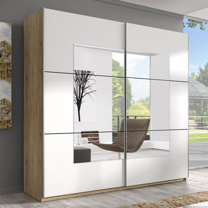 Glencoe Armoire Sliding Door Mirrored Wardrobe