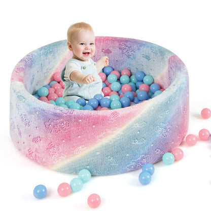 Glow in the Dark Round Ball Pool with 200 Colorful Ocean Balls-Macaron