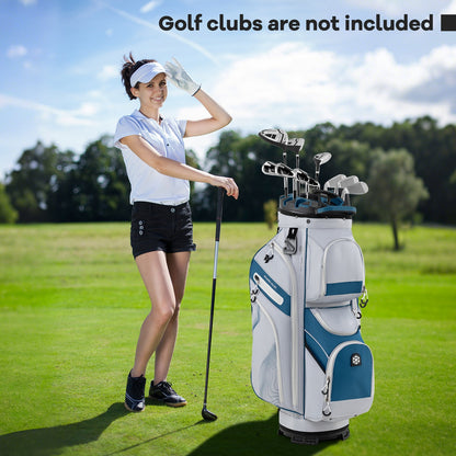 Golf Cart Bag Molded Lock Top Golf Bag with 14-Way Full Length Dividers-Navy