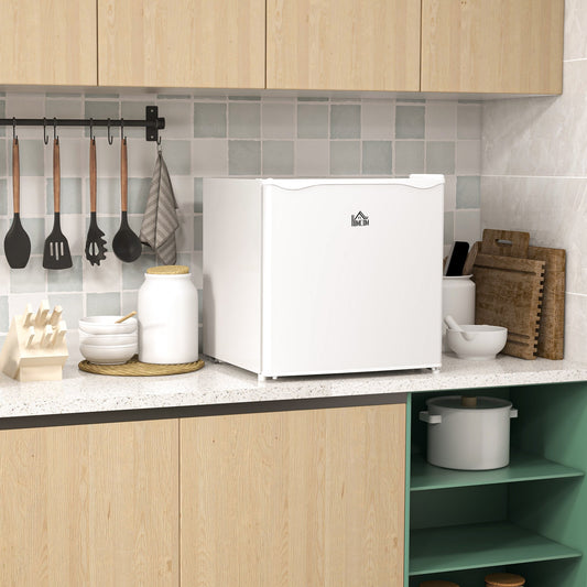 HOMCOM 35L Mini Freezer, -24_ to -14_ Temperature - White