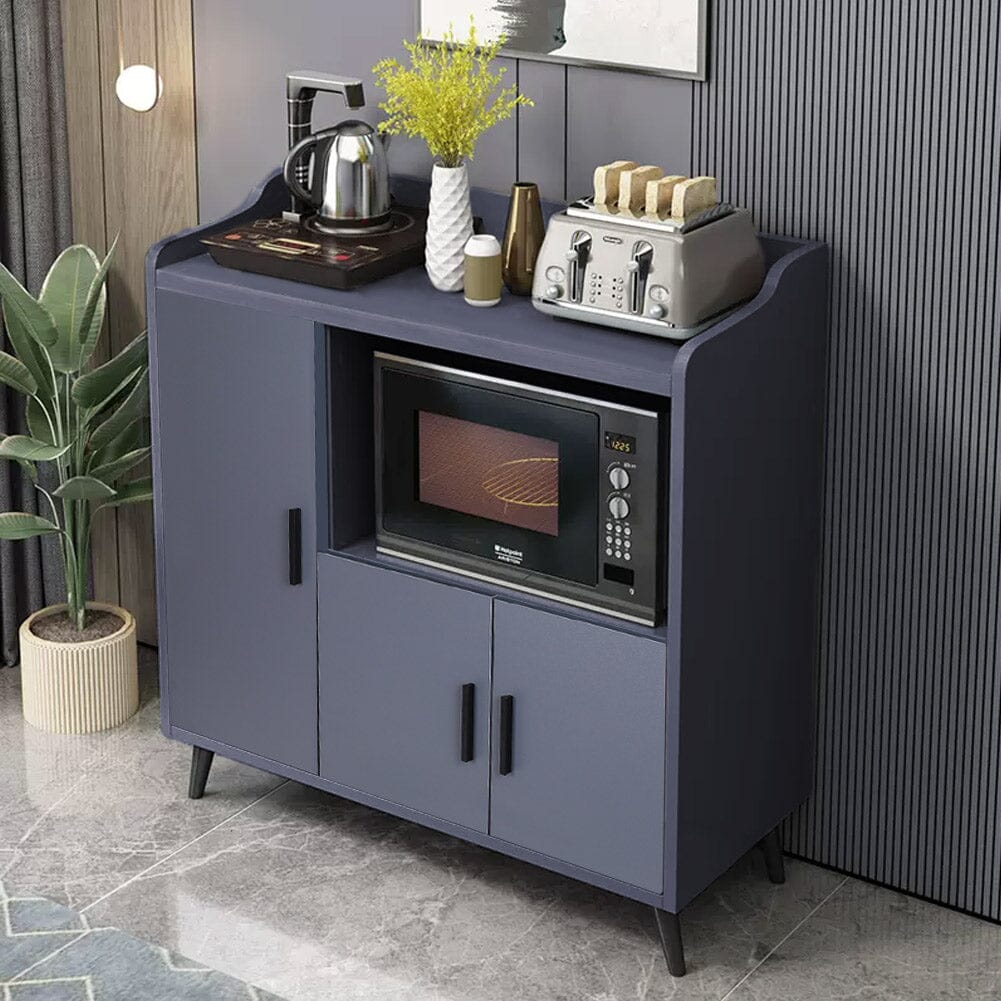 90cm W Contemporary White/Grey Home Sideboard Cabinet with Storage Indoor