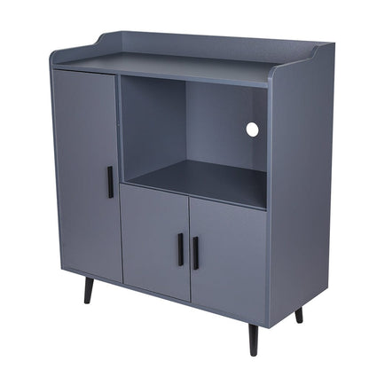 90cm W Contemporary White/Grey Home Sideboard Cabinet with Storage Indoor