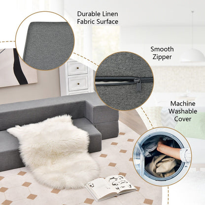 Convertible Folding Sofa Bed with Washable Cover-Queen size