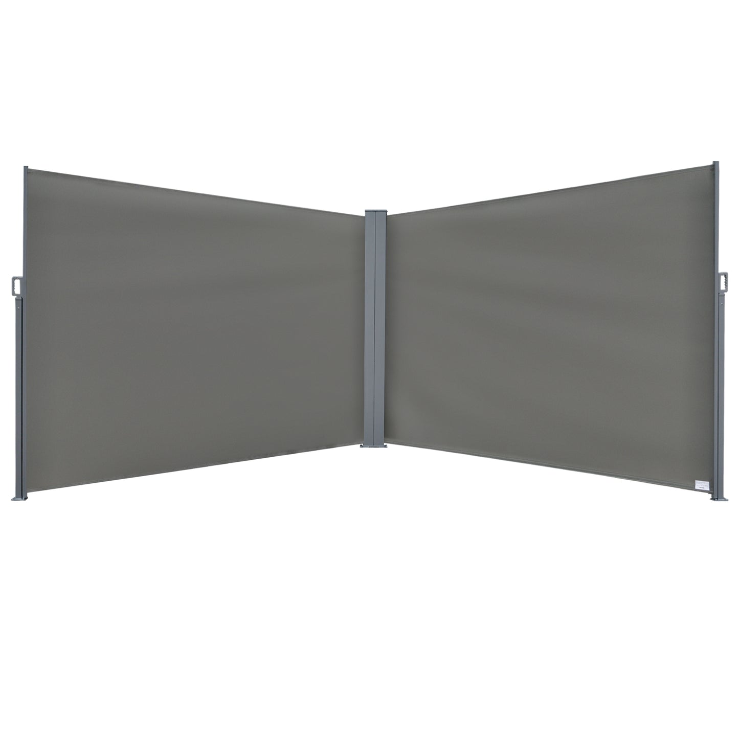 Outsunny 6 x 2m Rozwijana markiza przeciwsłoneczna Ekran ogrodzenia Taras Ogród Ściana Balkon Panel osłonowy Zewnętrzna roleta Prywatność Przegroda √¢‚Ç¨‚Äú Szary