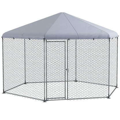 Kurnik PawHut dla 10-15 kur, kur, królików, kaczek, zewnętrzny wybieg dla kur, 4 x 3,5 x 2,6 m