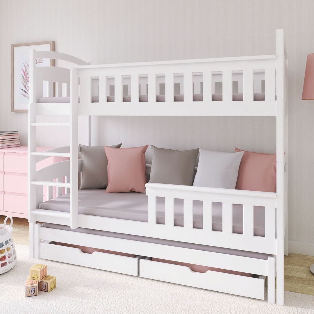 Bracknell Wooden Bunk Bed Harriet with Trundle and Storage