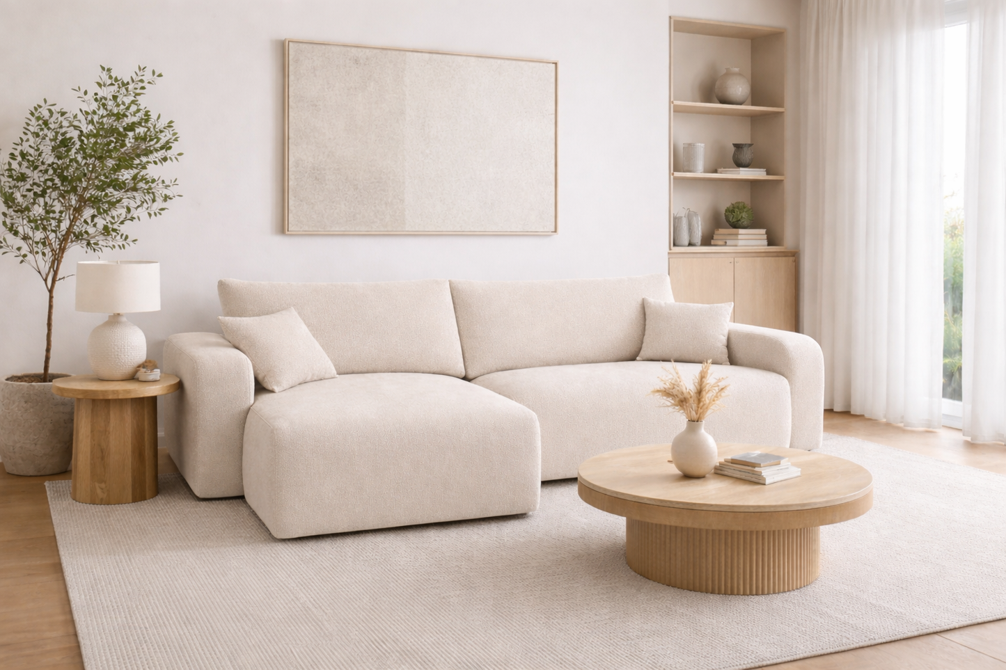 Corner Sofa Bed HAVANA Beige