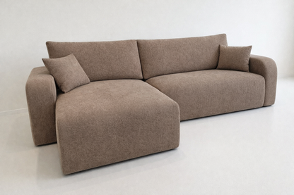 Corner Sofa Bed HAVANA Dark Beige