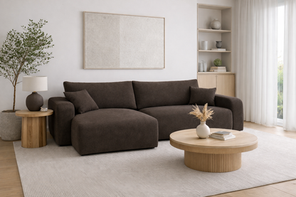 Corner Sofa Bed HAVANA Brown