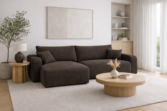 Corner Sofa Bed HAVANA Brown