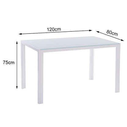 Stylish Tempered Glass Dining Table and Chair Set