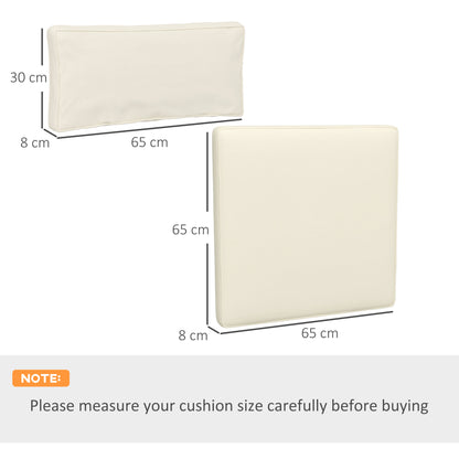 Outsunny Outdoor Replacement Seat Cushions for Rattan Furniture, 7 Seat Cushions and 7 Back Cushions for Patio Conversation Set
