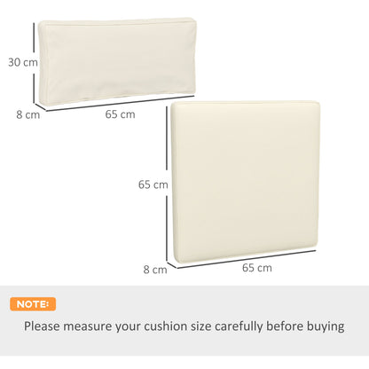 Outsunny Set of 14 Dining Set Cushions - Cream