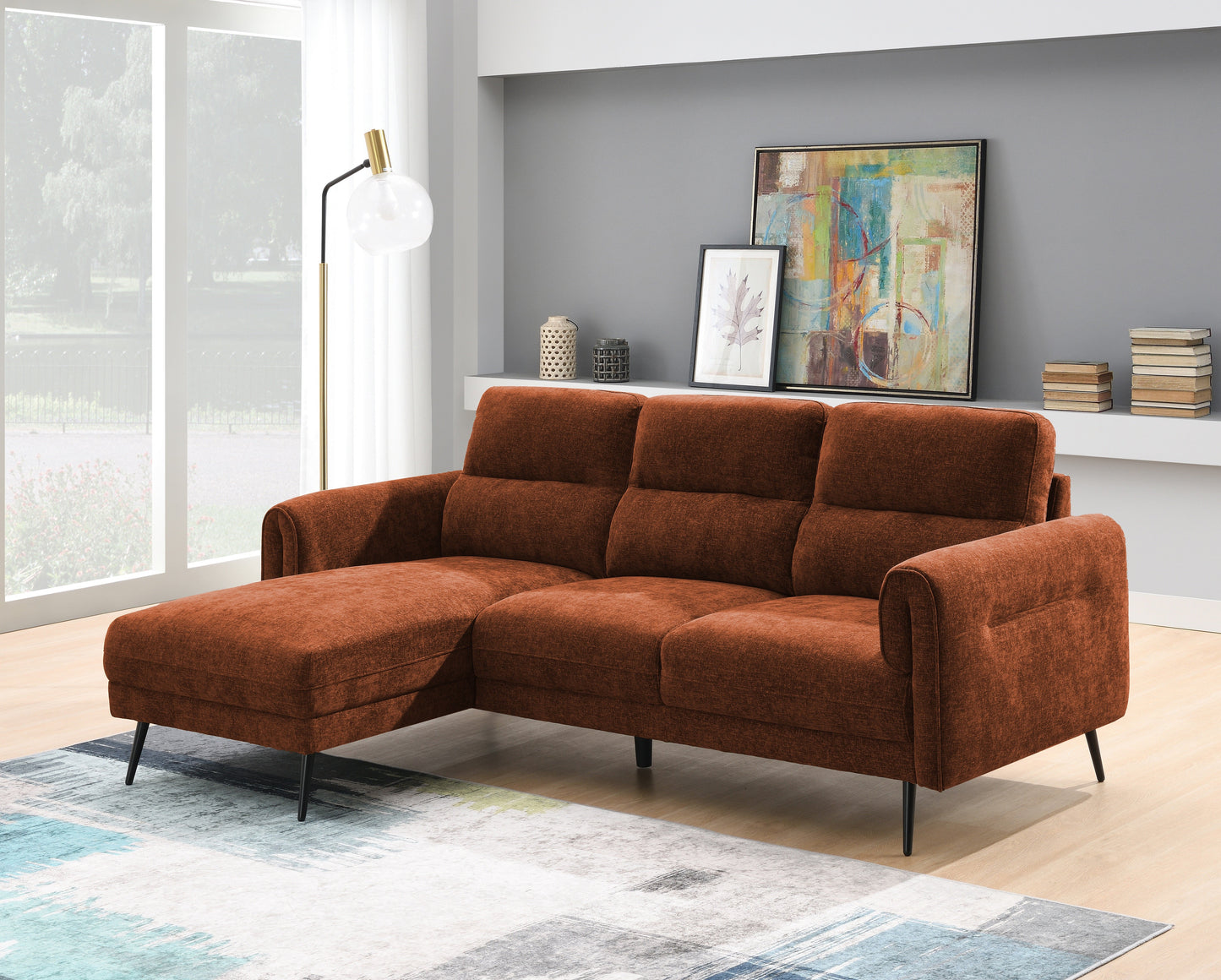 Oakmere Sofa 2 Seater Burnt Orange
