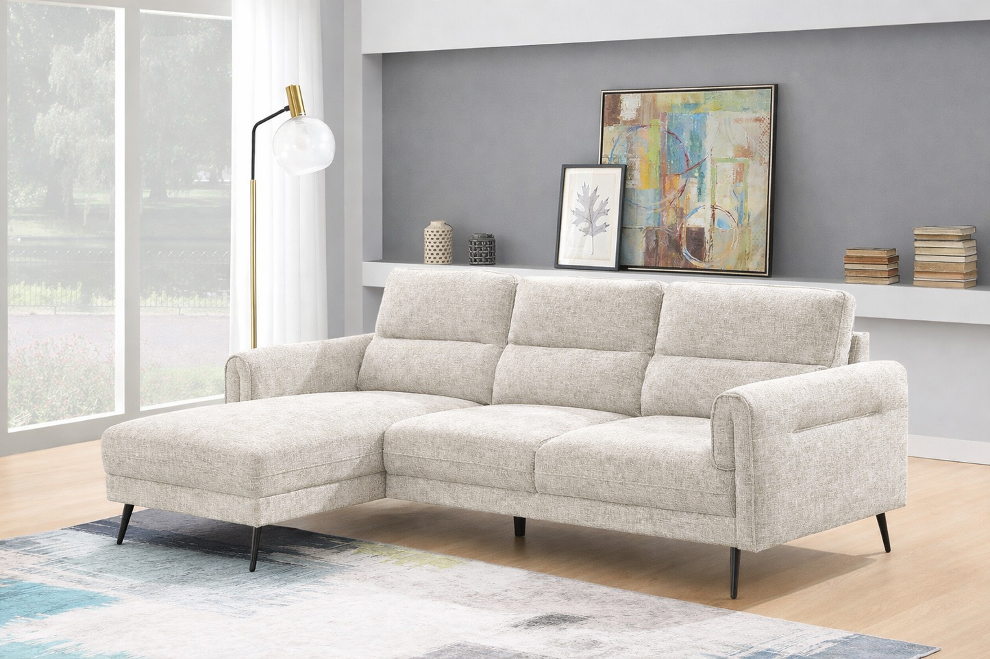 Oakmere Corner Sofa Beige Left Hand