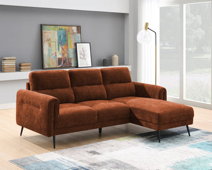 Oakmere Corner Sofa Burnt Orange Left Hand