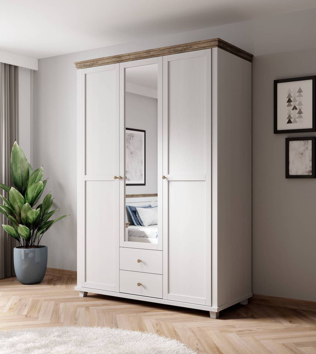 Evora 19 Hinged Wardrobe 154cm