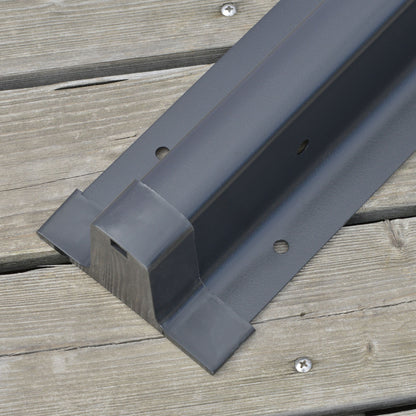 Outsunny 3 x 3(m) Cantilever Roma Parasol, kwadratowy parasol ogrodowy z podstawą krzyżową, korbą, pochyleniem, obrotem 360√Ç¬∞ i aluminiową ramą, szary