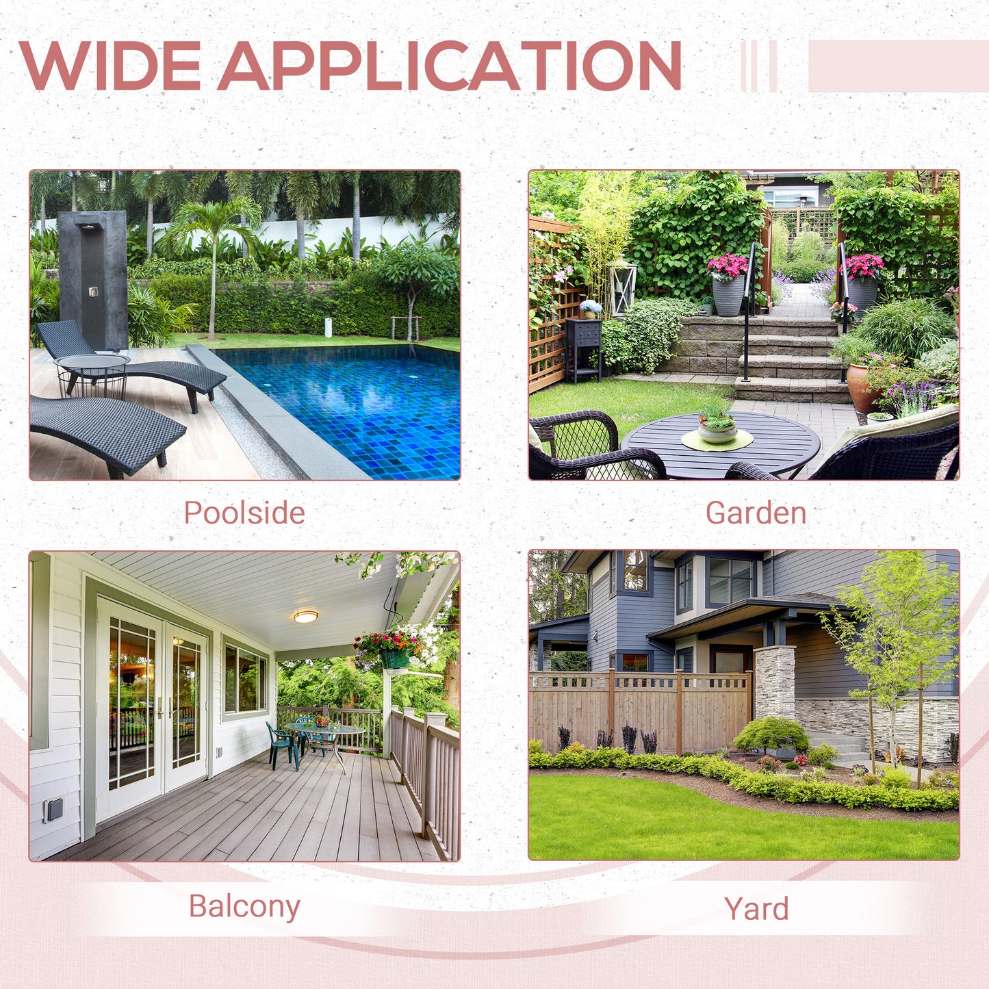 طاولة قهوة صغيرة مربعة قابلة للطي من Outsunny Garden، طاولة جانبية منسوجة من الخيزران في الهواء الطلق، مقاس 40 ارتفاعًا × 40 طولًا × 40 سم عرضًا سم، طبيعية
