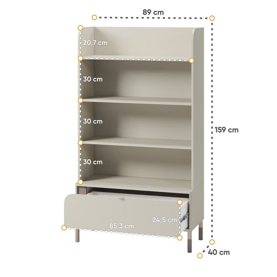 مكتبة هارموني HR-02 مقاس 89 سم