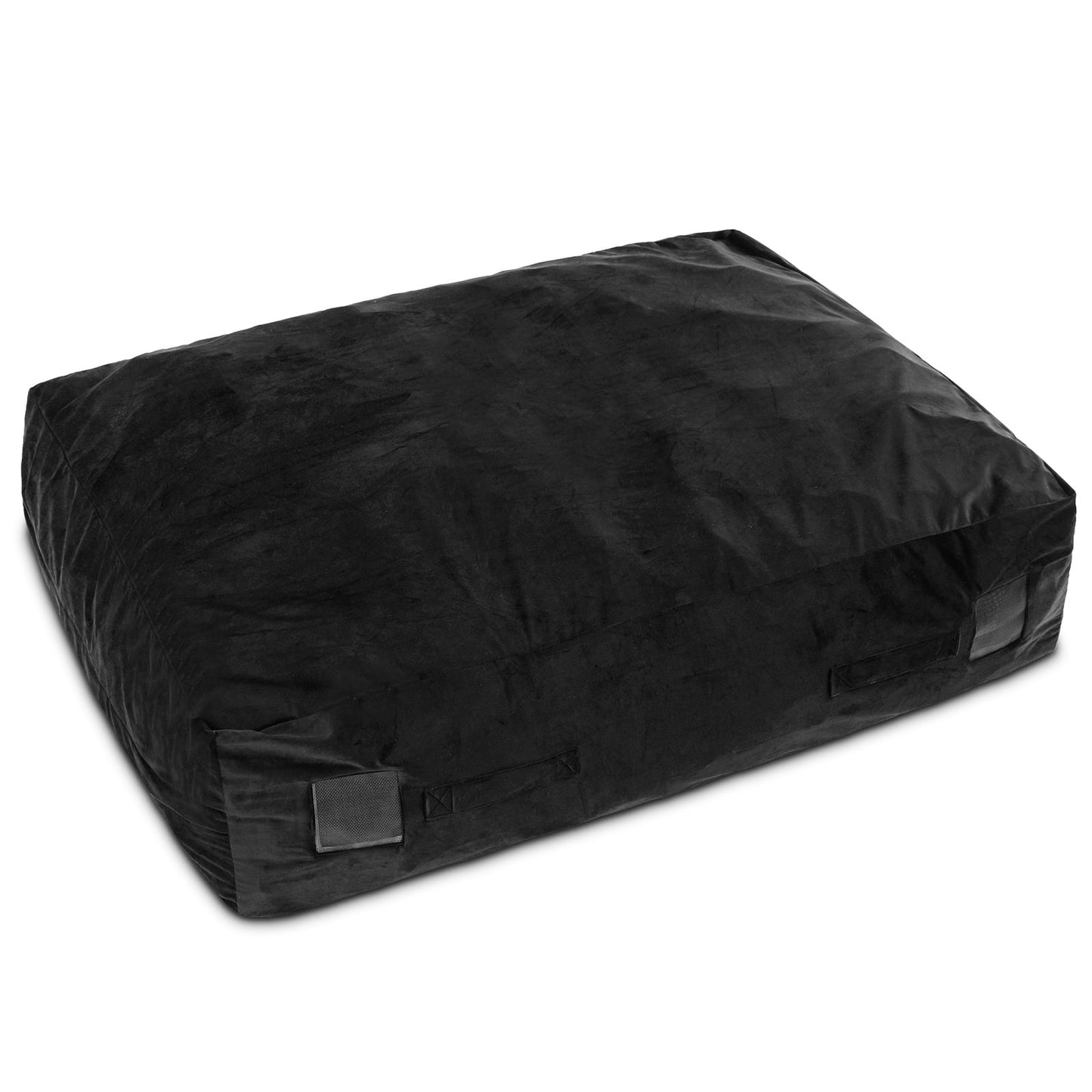 120 x 90 cm Crash Pad with Foam Blocks and Washable Velvet Cover for Play-Black