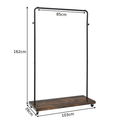 Rolling Garment Rack with Lockable Casters for Residential Commercial Use