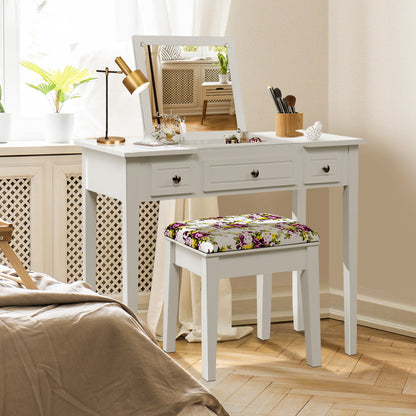 Vanity Table Set with Flip Top Mirror