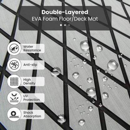 Non-Slip Waterproof Boat Decking Sheet with Self-Adhesive Backing-Grey