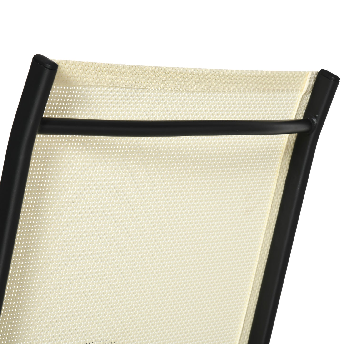 Outsunny Set of Six Folding Garden Chairs - Beige