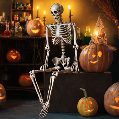 Halloween Life Size Full Body Skeleton Festival Skeleton Prop Decoration