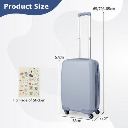 Hardside Luggage with Spinner Wheels, TSA Lock and Height Adjustable Handle-Blue