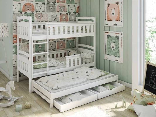 Bracknell Wooden Bunk Bed Harriet with Trundle and Storage