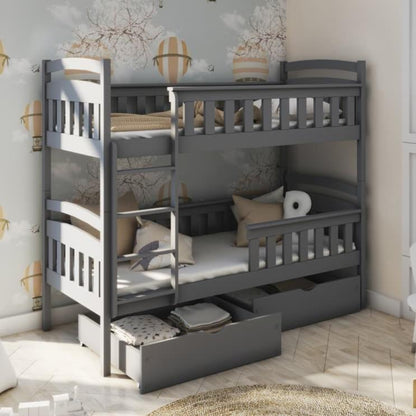 Wooden Bunk Bed Harry with Storage