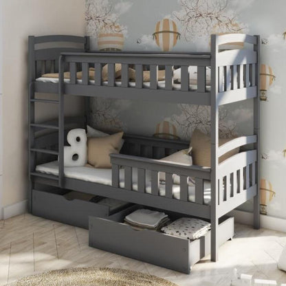 Wooden Bunk Bed Harry with Storage