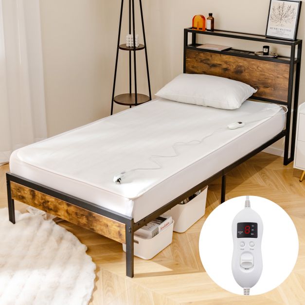 Heated Mattress Pad with 8 Temp Settings and Timing Function-S