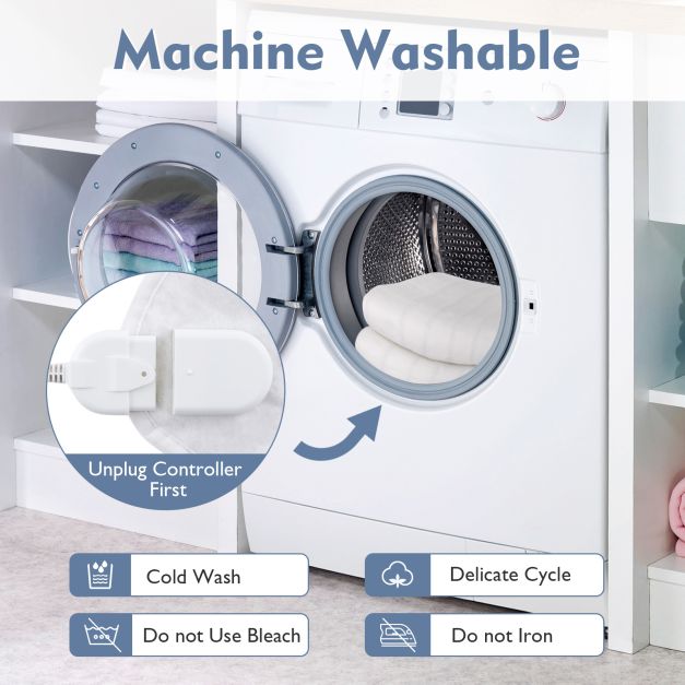 Heated Mattress Pad with 8 Temp Settings and Timing Function-L