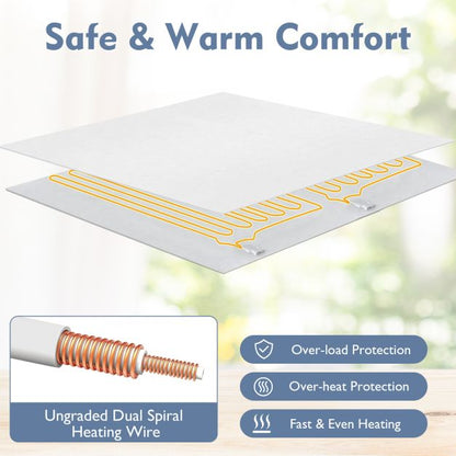 Heated Mattress Pad with 8 Temp Settings and Timing Function-L