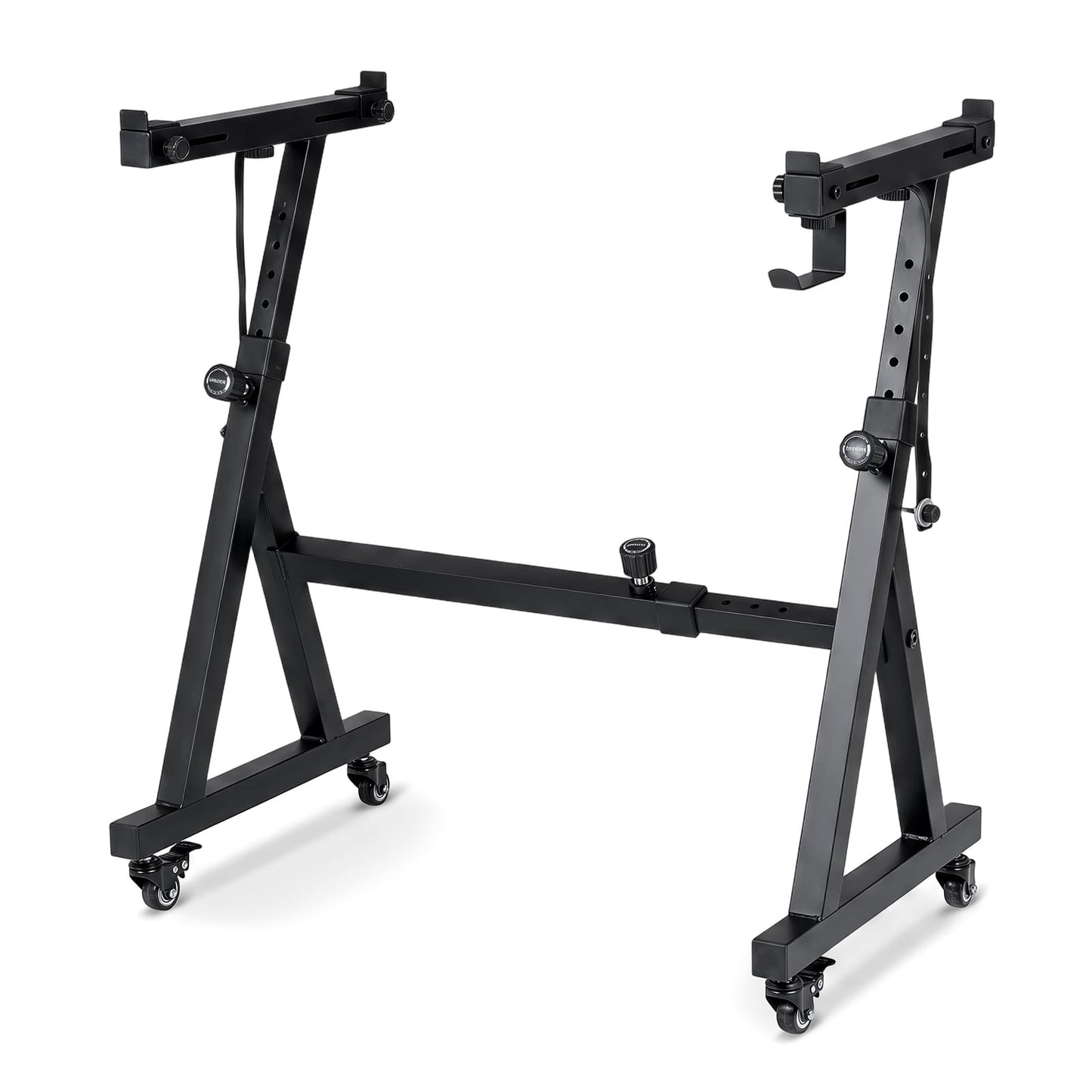 Heavy-Duty Piano Stand with Headphone Hook Fits 49 54 61 88 Keys Electric Pianos-Black