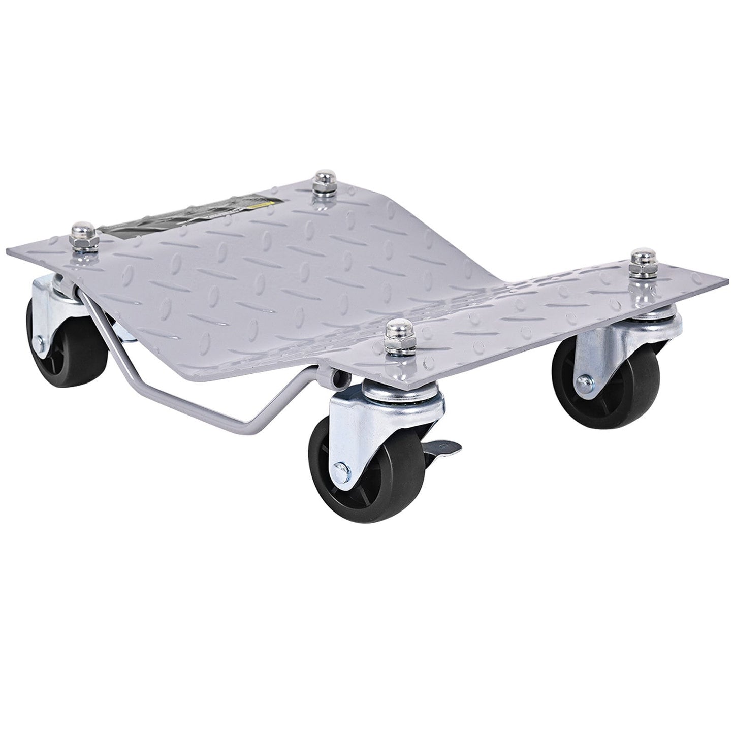 Heavy Duty Steel Tire Skates with Handle and Lockable Casters for Cars Trucks-2 Pack