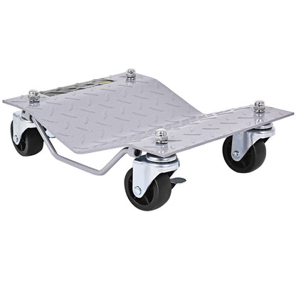 Heavy Duty Steel Tire Skates with Handle and Lockable Casters for Cars Trucks-2 Pack