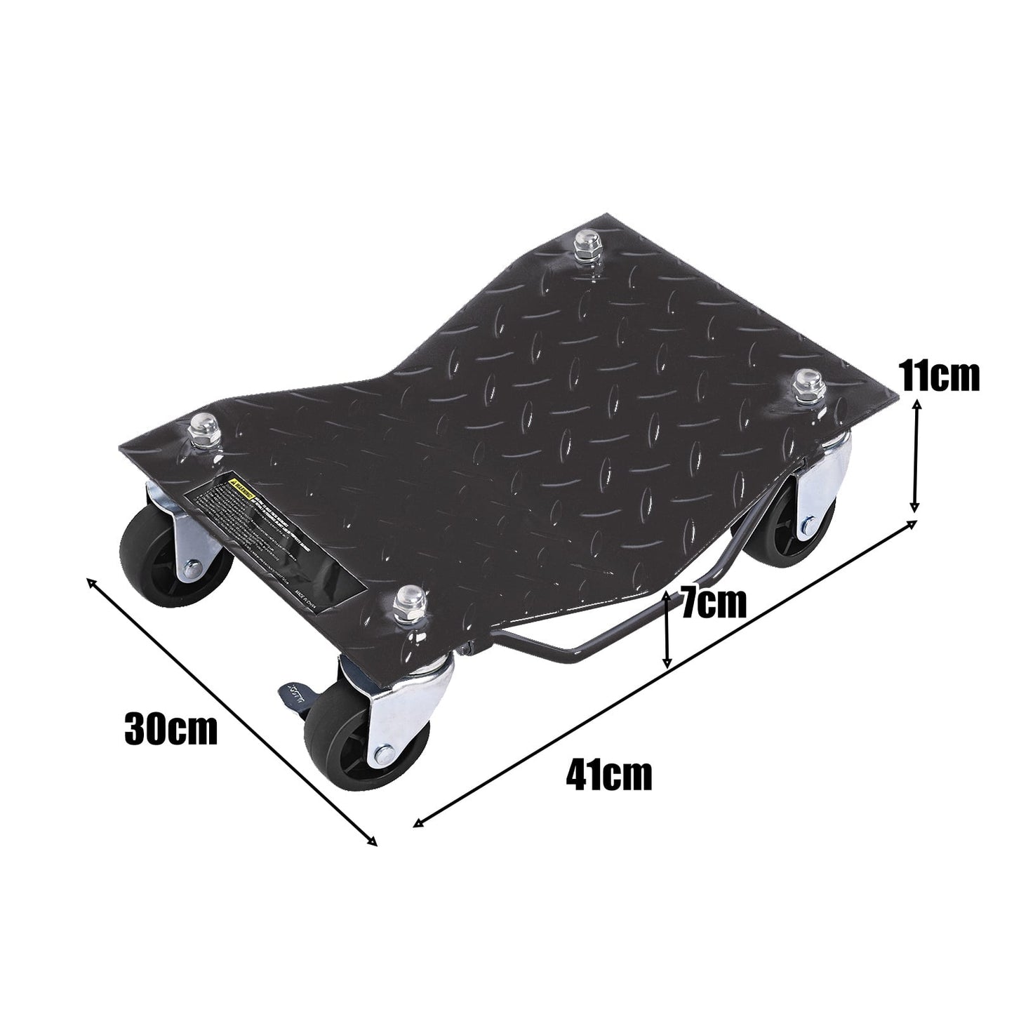 Heavy Duty Steel Tire Skates with Lockable Casters and Handle for Cars Trucks-4 Pack