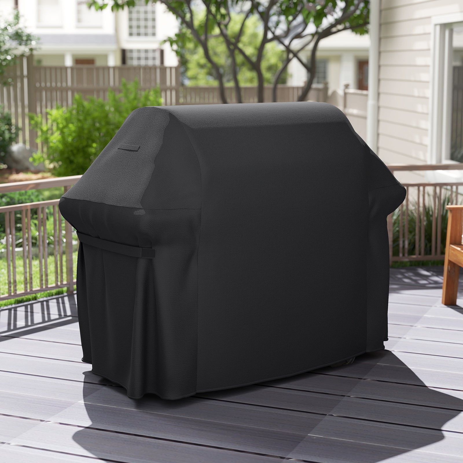 Heavy Duty Waterproof Grill Cover  with Dual Handles-Black