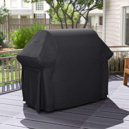 Heavy Duty Waterproof Grill Cover  with Dual Handles-Black