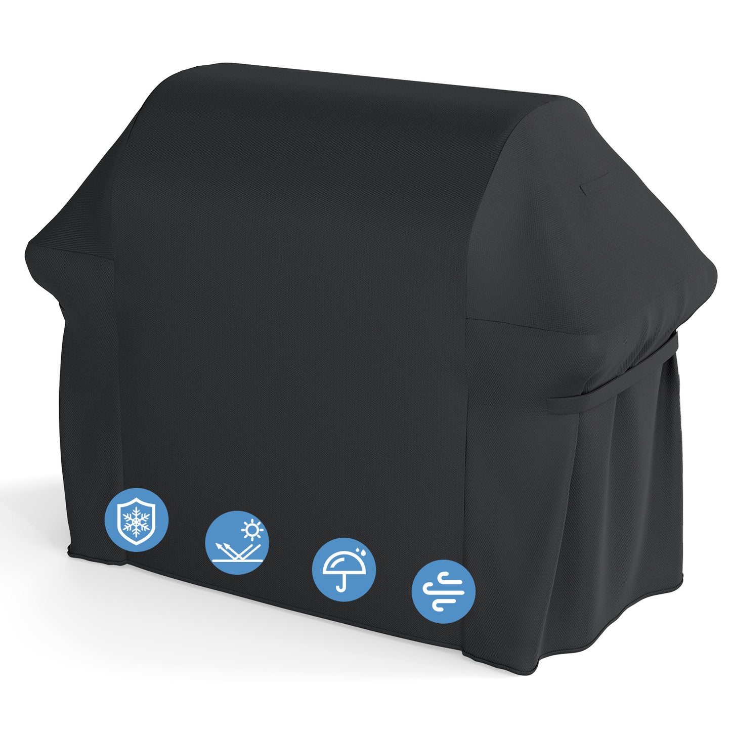 Heavy Duty Waterproof Grill Cover  with Dual Handles-Black