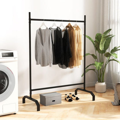 Heavy-Duty Metal Clothes Rack for Display and Storage-Black