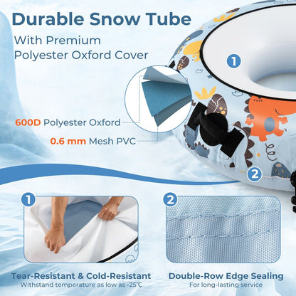 52 Inches Heavy Duty Snow Tube with Premium Oxford Cover-Blue