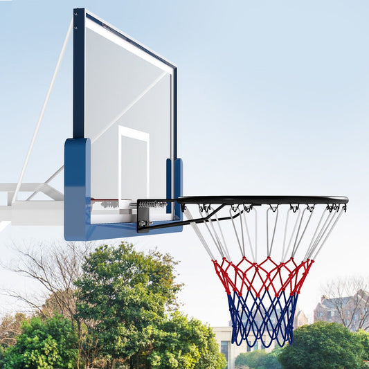 Heavy Duty Wall Mounted Basketball Rim Goal Replacement with Double Springs-Black