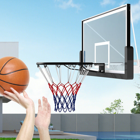 Heavy Duty Wall Mounted Basketball Rim Goal Replacement with Double Springs-Black